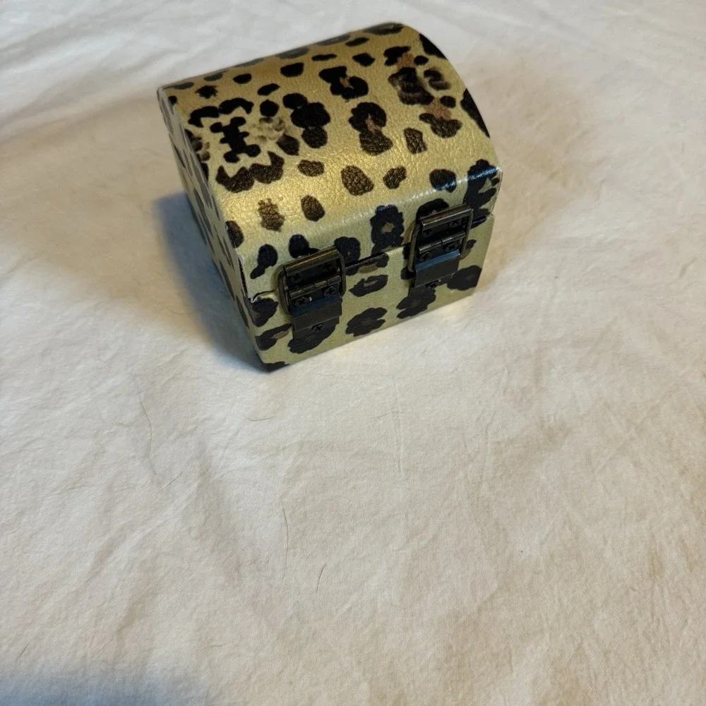 Small Jewelry Box Leopard Print Treasure chest Style. Small
